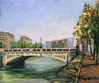 Puente de Maria Cristina. Mixta sobre tela